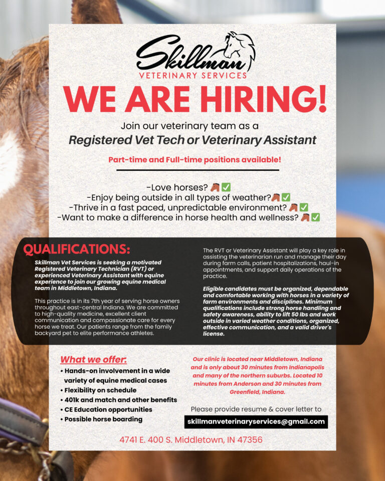 We are Hiring – Join the Skillman Veterinary Services Team!